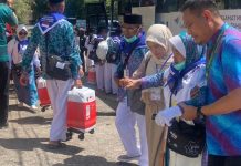 Embarkasi Makassar, JCH Asal Kota Kendari Tiba dengan Selamat