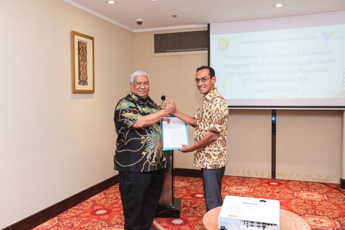 PT. Vale Indonesia menerima SK Gubernur Sultra