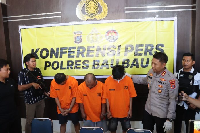 Tiga orang pelaku Penyerangan terhadap wartawan di bau-bau
