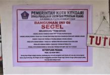 Pemkot Kendari Laksanakan Penertiban Kios di Jalan ZA Sugianto