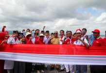17 KM Bendera Merah Putih Dibentangkan, Ali Mazi: Tumbuhkan Semangat Harmonisasi