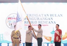 Pj Gubernur Sultra Sambut Peserta Acara Puncak Bulan PRB 2023 di Kendari