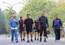 Pj Gubernur Sultra Sempatkan Bersepeda di Akhir Tahun 2023