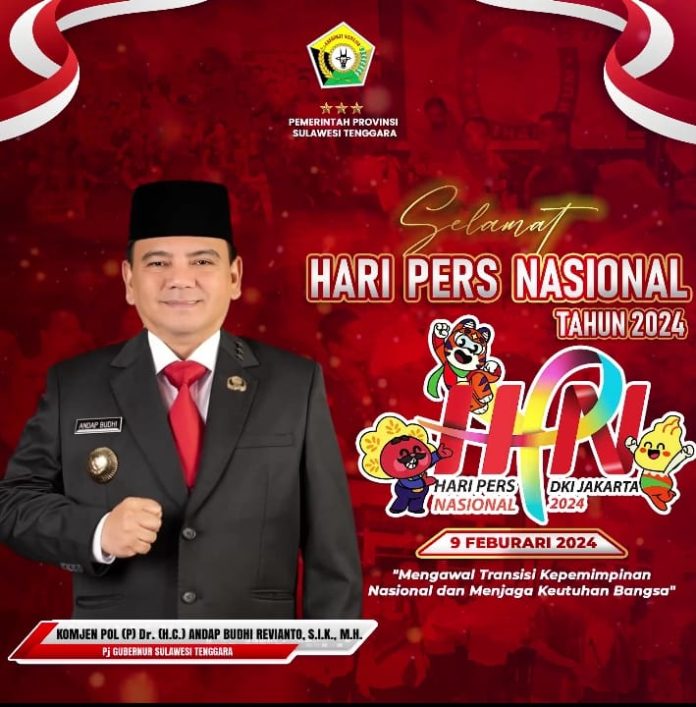 HPN, Pj Gubernur Sultra Ucapkan Terima Kasih Kepada Insan Pers.