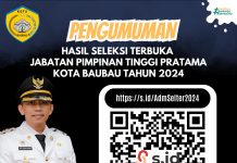 Pansel Umumkan Tiga Besar Lelang Jabatan Eselon II Tiga OPD Pemkot Baubau