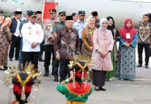 Pj Gubernur Sultra Sambut Kedatangan Wapres RI Ma’ruf Amin