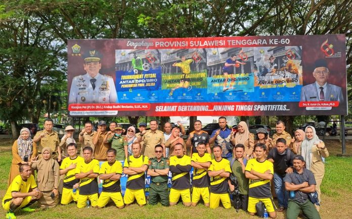 Rangkaian HUT Sultra, Tim Futsal Dinas Kehutanan Masuk 16 Besar.