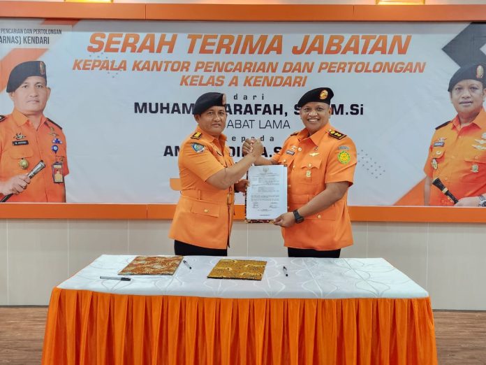 Kepala Kantor Pencarian dan Pertolongan (KPP) atau Basarnas Kendari resmi berganti yang sebelumnya dijabat oleh Muhammad kini diganti oleh Amiruddin A.S.