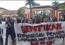 Warga dan Mahasiswa Minta Hentikan Kriminalisasi Warga Torobulu dan Cabut IUP PT WIN