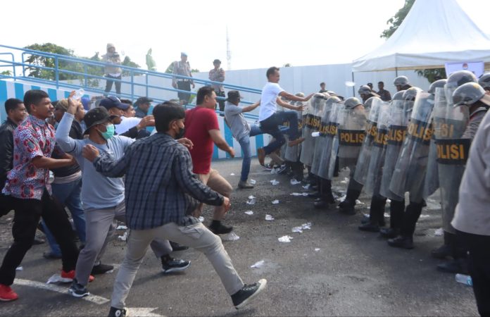 Simulasi sistem pengamanan kota dalam menghadapi Pilkada serentak 2024. Rabu 10 Juli 2024.