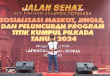 Wakili Pj Gubernur, Staf Ahli Buka Kegiatan Jalan Sehat Yang Digelar KPU Sultra