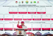 Pj Gubernur Silaturahmi Bersama Tokoh Paguyuban Kesukuan se Sultra, Deklarasikan Pilkada Damai 2024
