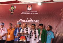 Paslon Aliadi dan Laode Rusyamin Resmi Mendaftar di KPU Buton Selatan