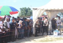 Puluhan Polisi Amankan Penetapan Nomor Urut Paslon di Pilbup Konkep