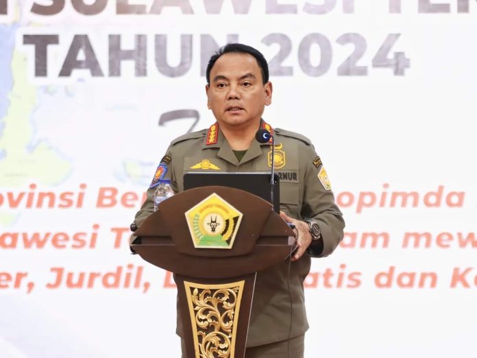 Pj Gubernur Sulawesi Tenggara (Sultra), Andap Budhi Revianto, memimpin Rapat Koordinasi (Rakor) Forkopimda Provinsi Sultra di Hotel Zahra, Kendari, Senin 4 November 2024.