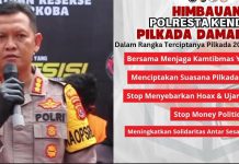 Polresta Kendari Imbau Pilkada Damai