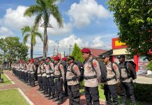 Pastikan Kesiapan Pengamanan TPS, Kapolresta Kendari Cek Pasukan