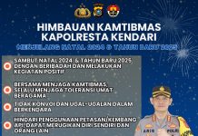 Polresta Kendari Keluarkan Enam Imbauan Jelang Natal dan Tahun Baru 2025