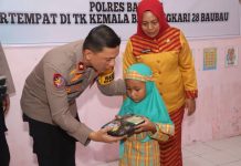 Polres Baubau Bagikan Makanan Bergizi Gratis untuk Peserta Didik TK