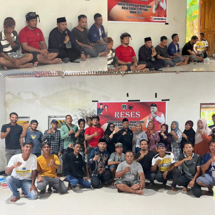 Reses Anggota DPRD Kabupaten Muna Barat, La Ode Harlan Sadia, di Desa Kasimpa Jaya, Kecamatan Tiworo Selatan, pada Kamis, 13 Februari 2025.