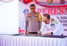 Gubernur ASR Resmikan Kolam Renang Standar Nasional di Mako Brimob Polda Sultra