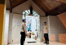 Polres Baubau Terjunkan 61 Personel, Pastikan Perayaan Paskah di Gereja Berlangsung Aman dan Khidmat