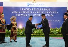Edwin Permadi Resmi Jabat Kepala BI Sultra, Gubernur ASR Apresiasi Sinergi Strategis