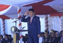 Upacara Hari Kesaktian Pancasila, Wagub Sultra Tegaskan Pentingnya Menjadikan Pancasila sebagai Budaya Bangsa