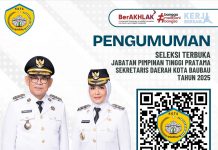 Pemkot Baubau Mulai Lelang Jabatan Sekda, Ini Syarat dan Jadwalnya