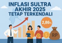 Inflasi Sultra Akhir 2025 Tetap Terkendali