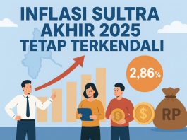 Inflasi Sultra Akhir 2025 Tetap Terkendali