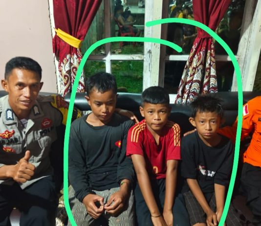 Alhamdulillah, Tiga Bocah Laki Laki yang Hanyut saat Memancing Ditemukan Selamat