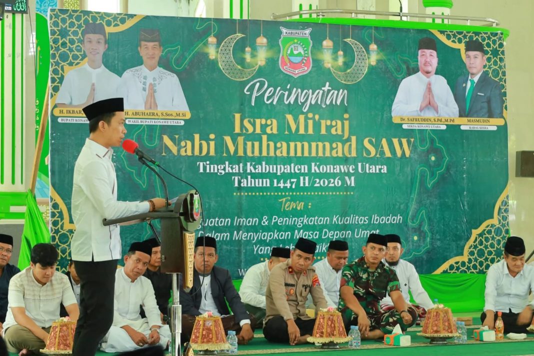 Peringatan Isra Mi’raj 1447 H, Bupati Konawe Utara Ajak Umat Jadikan Shalat Sumber Kekuatan Spiritual