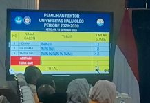 Raih 42 Suara, Prof Takdir Saili Unggul dalam Pemilihan Rektor UHO